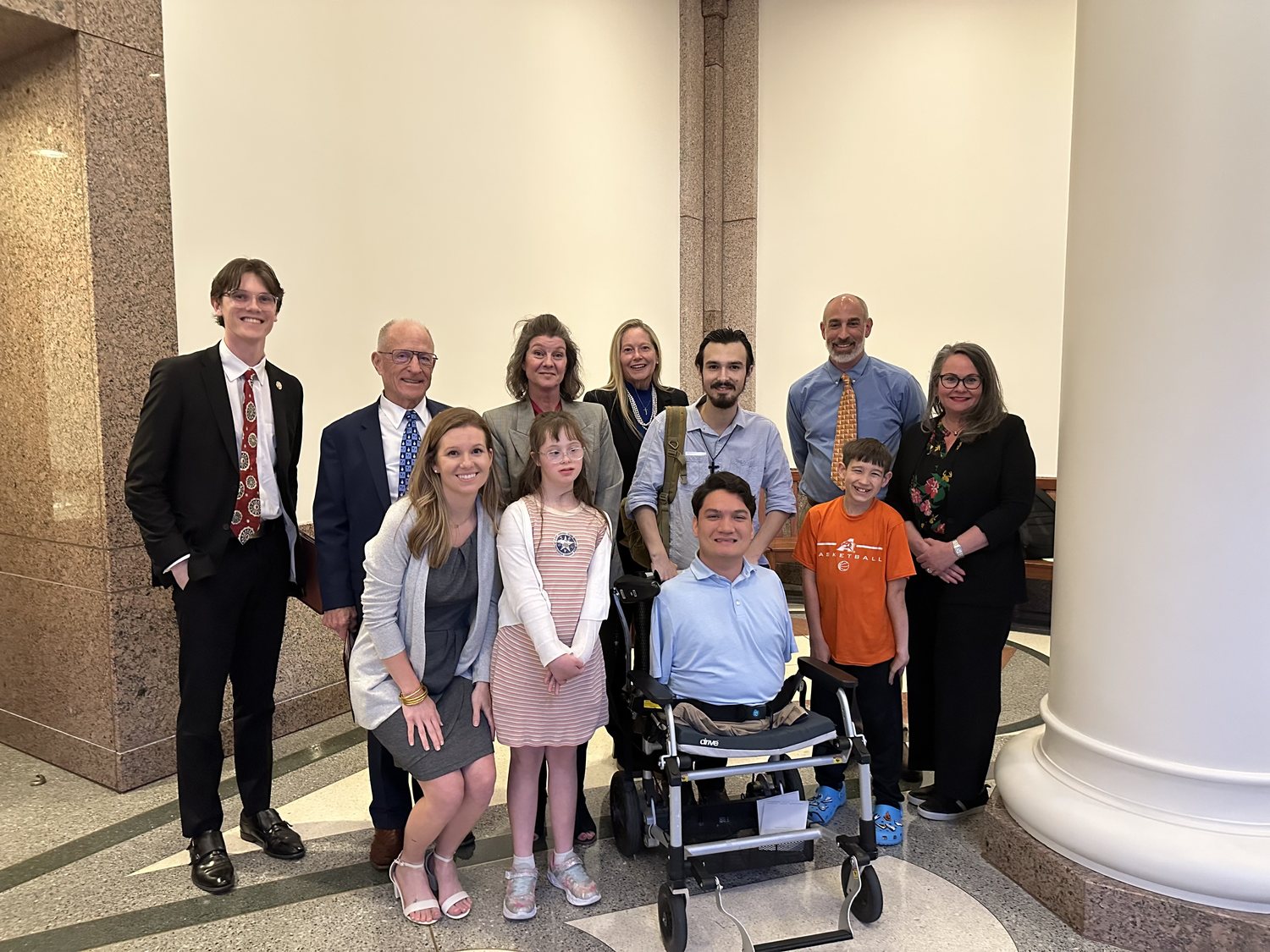Edgar with families and advocates at the Texas Capitol