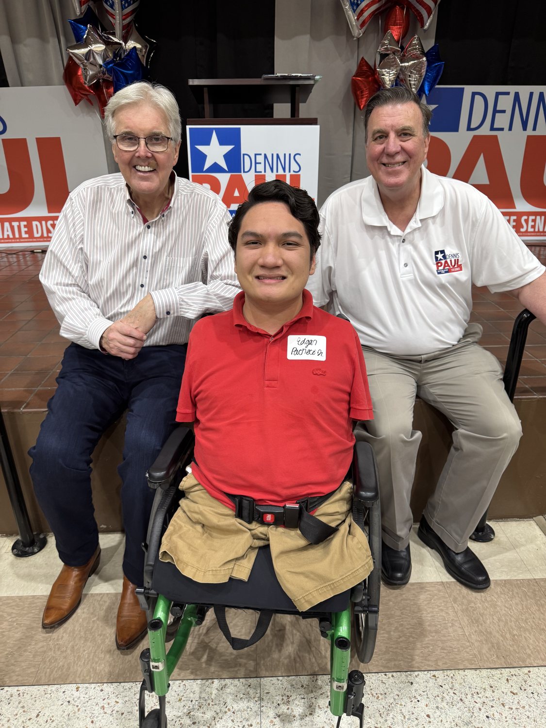 Edgar with Lt. Governor Dan Patrick