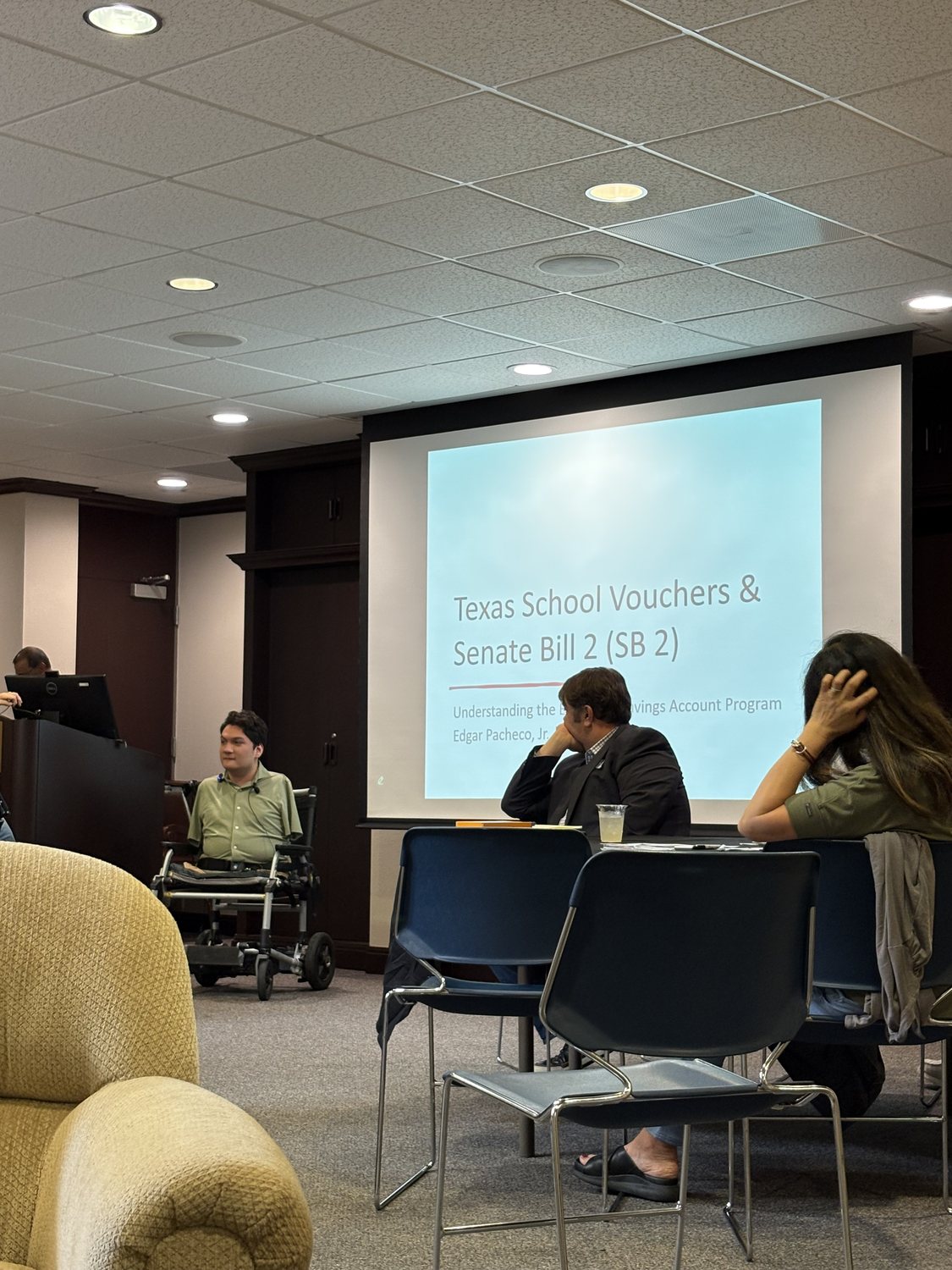 Edgar speaking on Texas school choice and Senate Bill 2